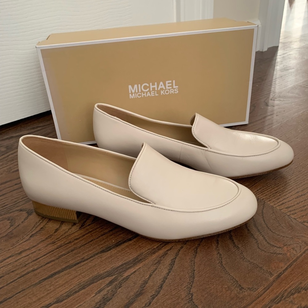 Michael Kors Valerie leather slip on loafers